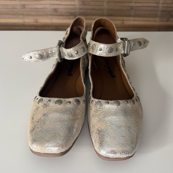 Free People Mystic Mary Jane Flats Champagne 9 - Picture 3 of 8